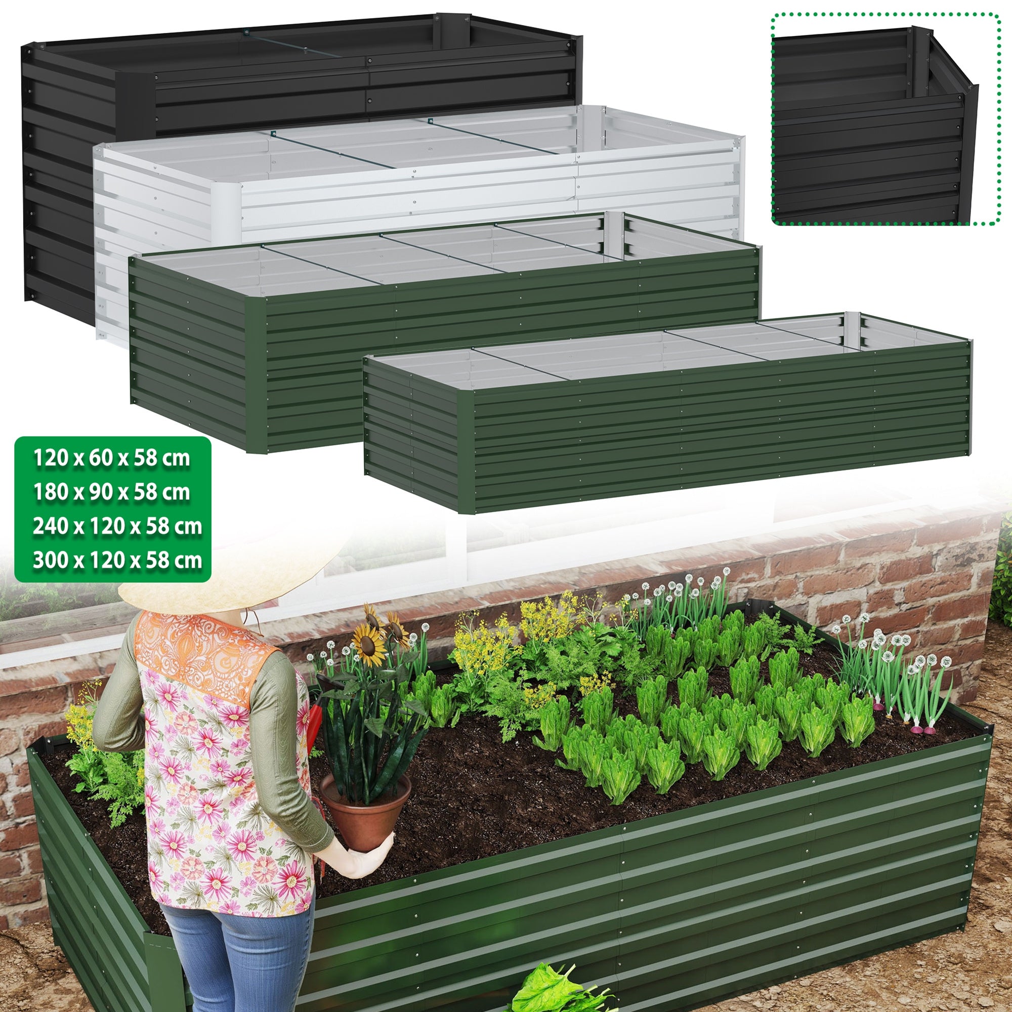 Hochbeet, Silbrig für Garten und Terrasse – Detailansicht 23