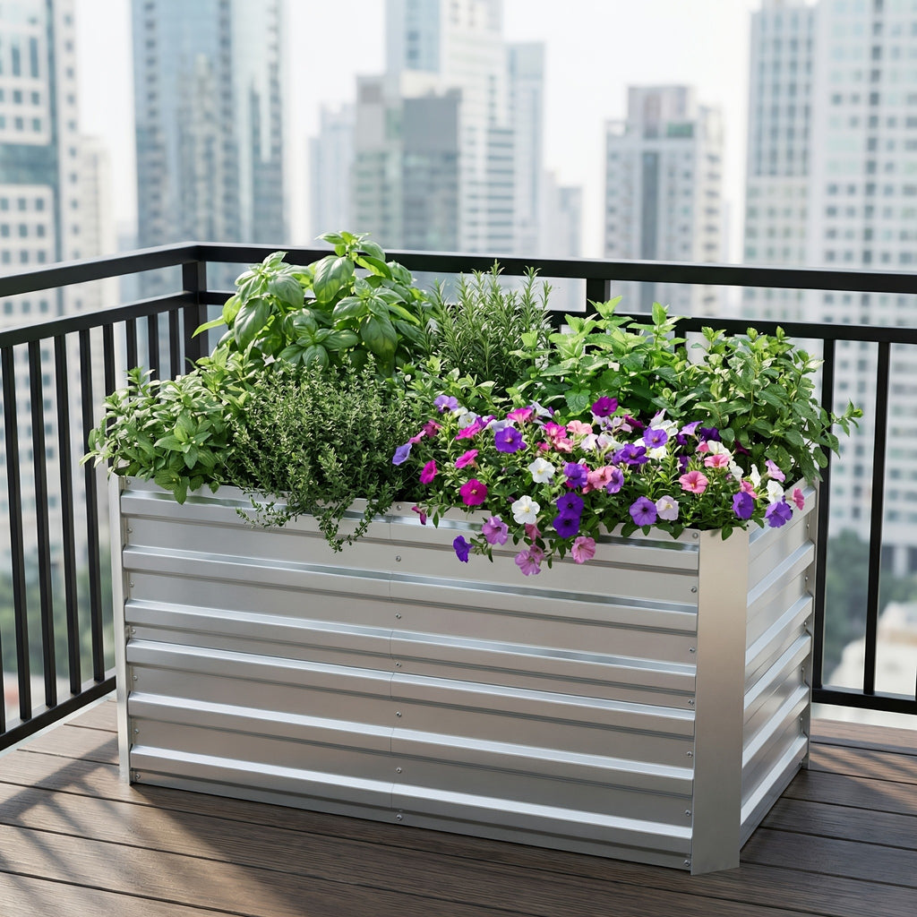 Hochbeet, Silbrig für Garten und Terrasse – Detailansicht 24