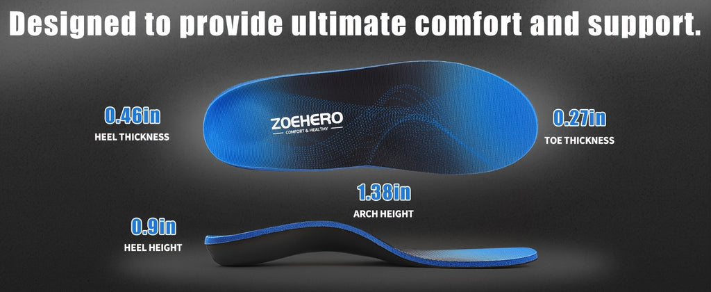 Hochbelastbare Fußgewölbestütz-Einlegesohlen, EU 35-36 (23cm) für Damen und Herren – Detailansicht 10