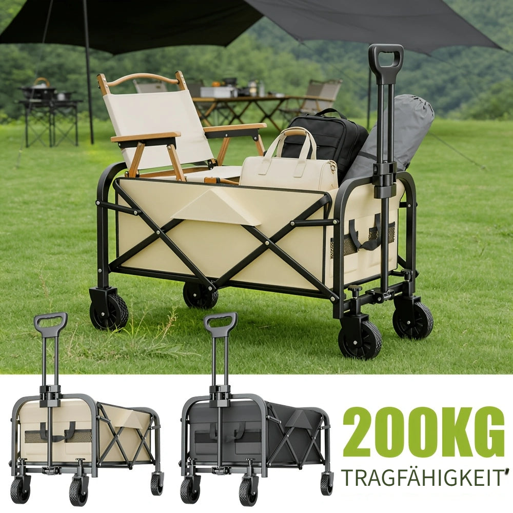 Hochbelastbarer klappbarer Handwagen, Metall für Camping und Reisen – Hauptansicht