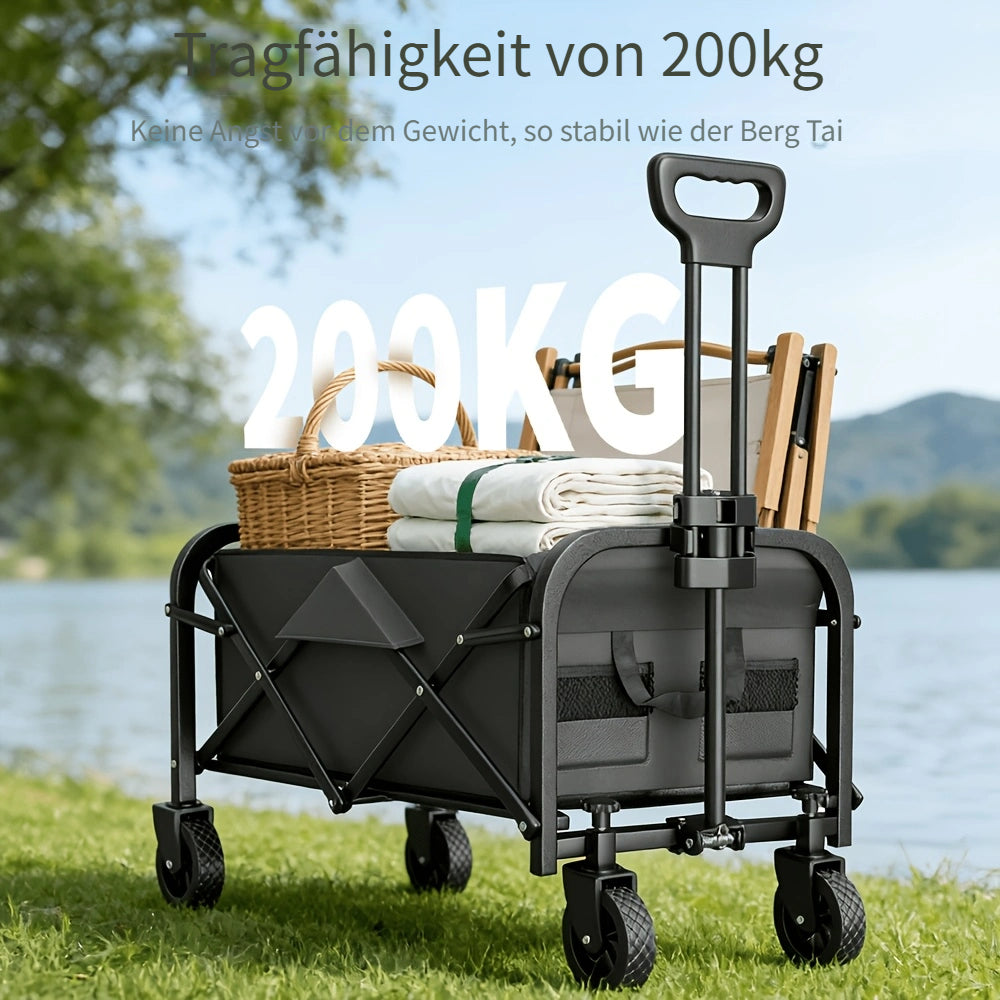 Hochbelastbarer klappbarer Handwagen, Metall für Camping und Reisen – Detailansicht 6