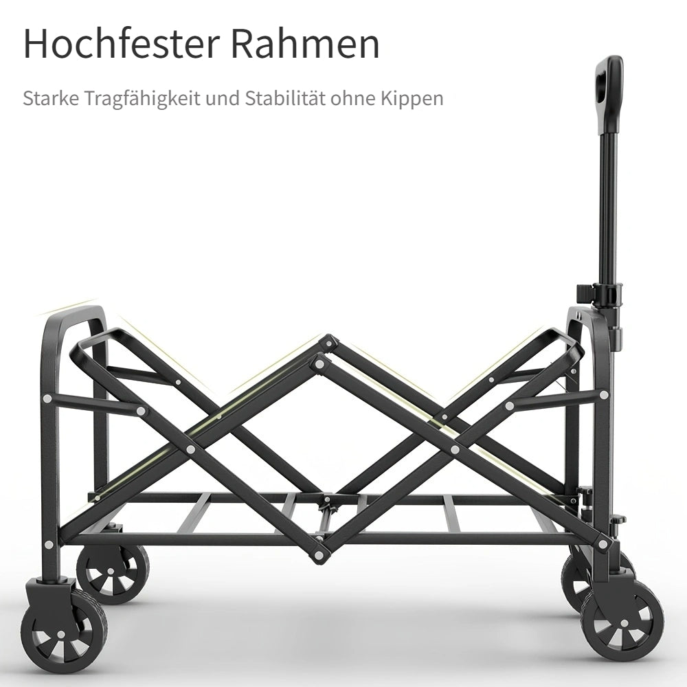 Hochbelastbarer klappbarer Handwagen, Metall für Camping und Reisen – Detailansicht 7