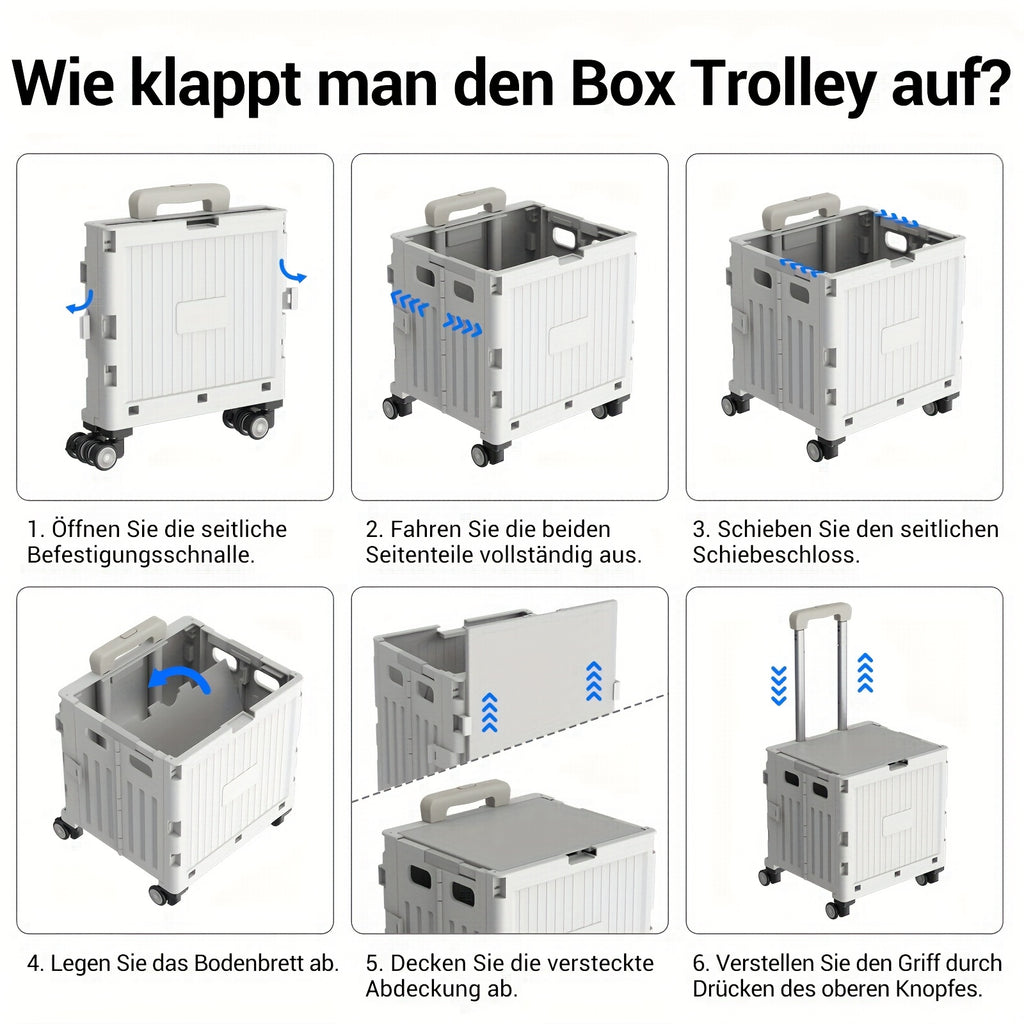 Hochbelastbarer Transportwagen, 360° drehbar für Camping und Reisen – Detailansicht 16