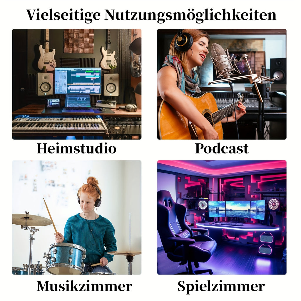 Hochdichte Selbstklebende Schalldämmungsplatten, 24 Stück für Heimkino und Alltag – Detailansicht 3