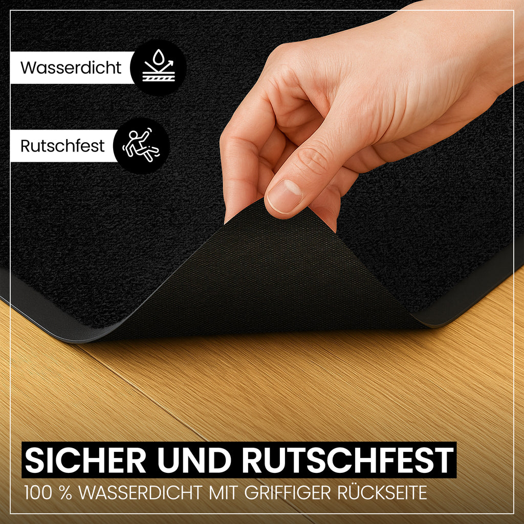 Hochwertige Fußmatte, rutschfest für Innen und Außen, Schmutzfangmatte rutschfest – Detailansicht 7