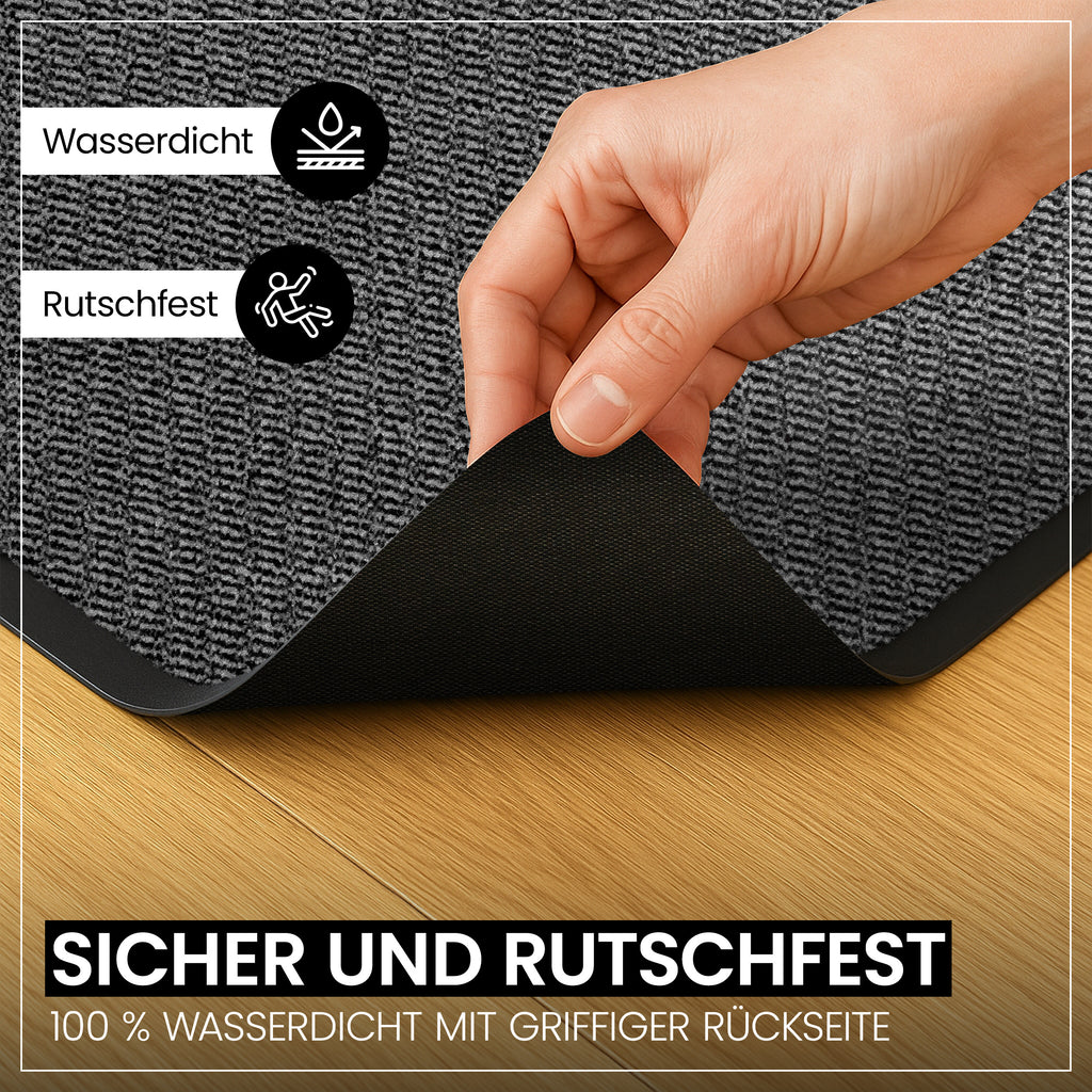 Hochwertige Fußmatte, rutschfest für Innen und Außen, Schmutzfangmatte rutschfest – Detailansicht 31