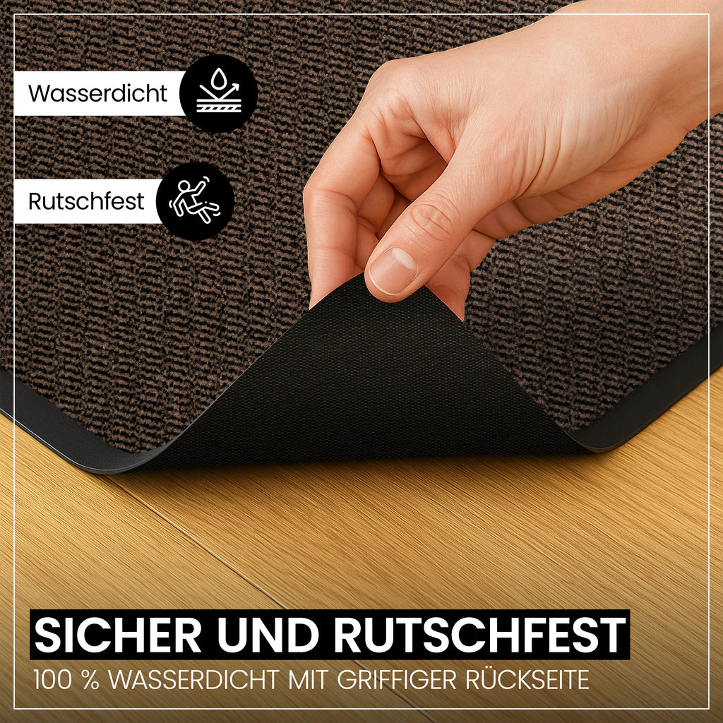 Hochwertige Fußmatte, rutschfest für Innen und Außen, Schmutzfangmatte rutschfest – Detailansicht 39