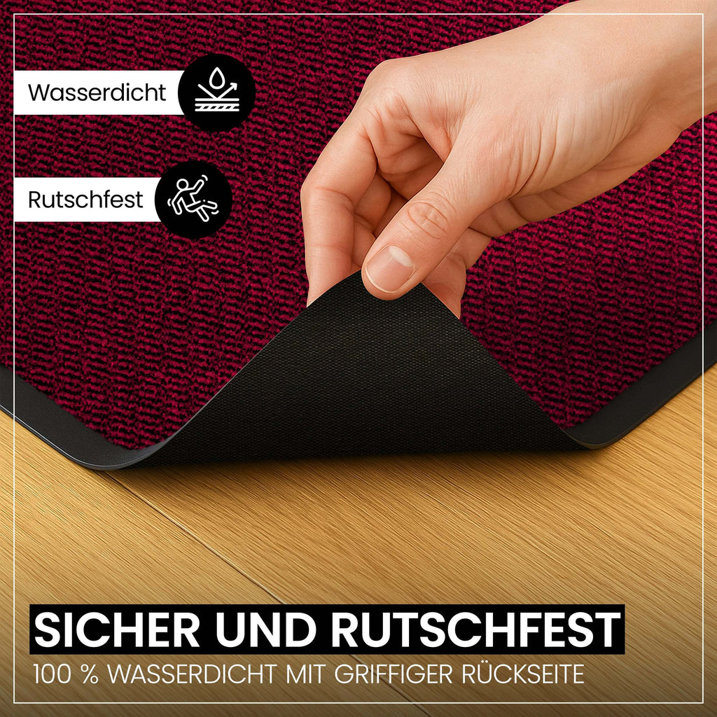 Hochwertige Fußmatte, rutschfest für Innen und Außen, Schmutzfangmatte rutschfest – Detailansicht 47