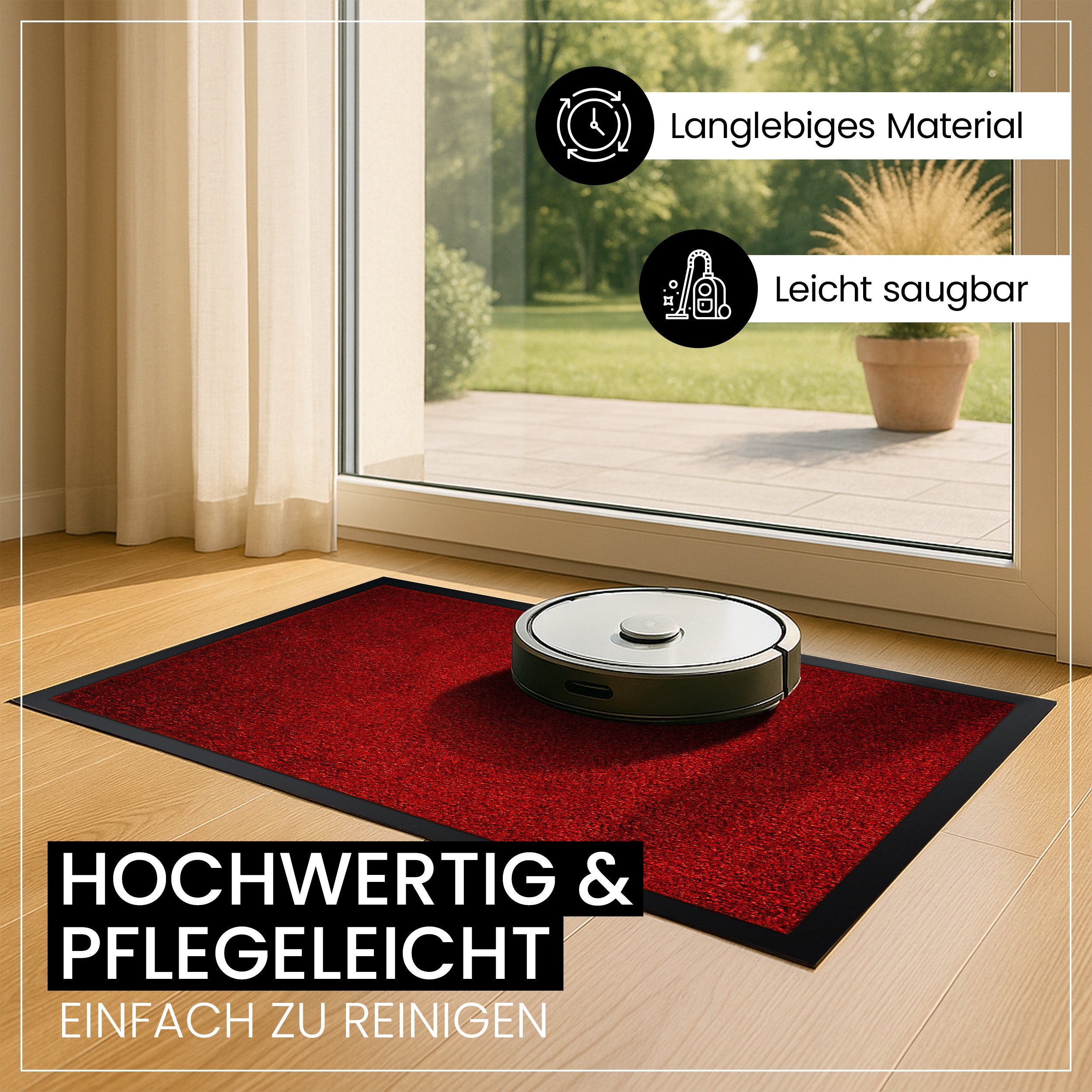 Hochwertige Fußmatte, rutschfest für Innen und Außen, Schmutzfangmatte rutschfest – Detailansicht 49