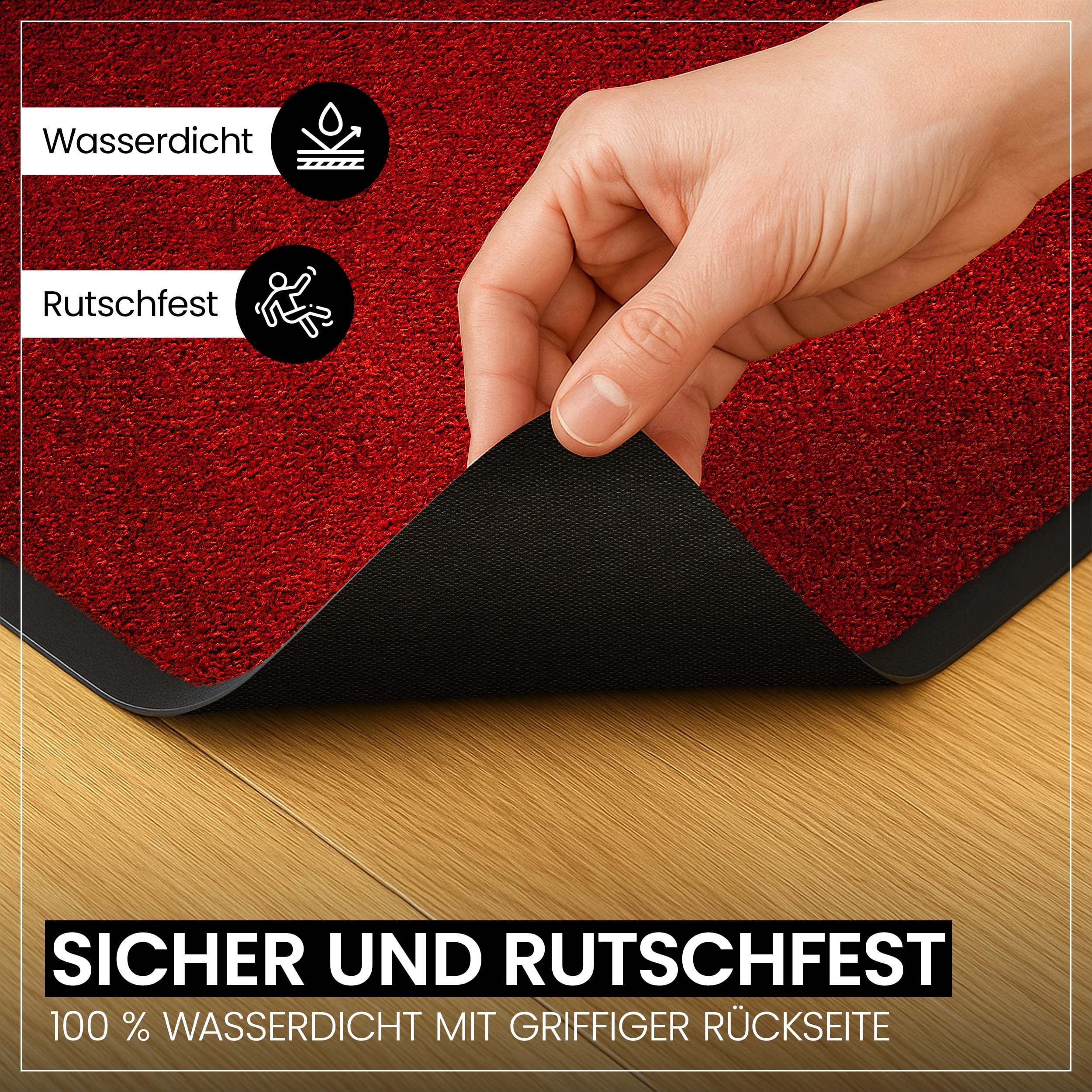 Hochwertige Fußmatte, rutschfest für Innen und Außen, Schmutzfangmatte rutschfest – Detailansicht 55