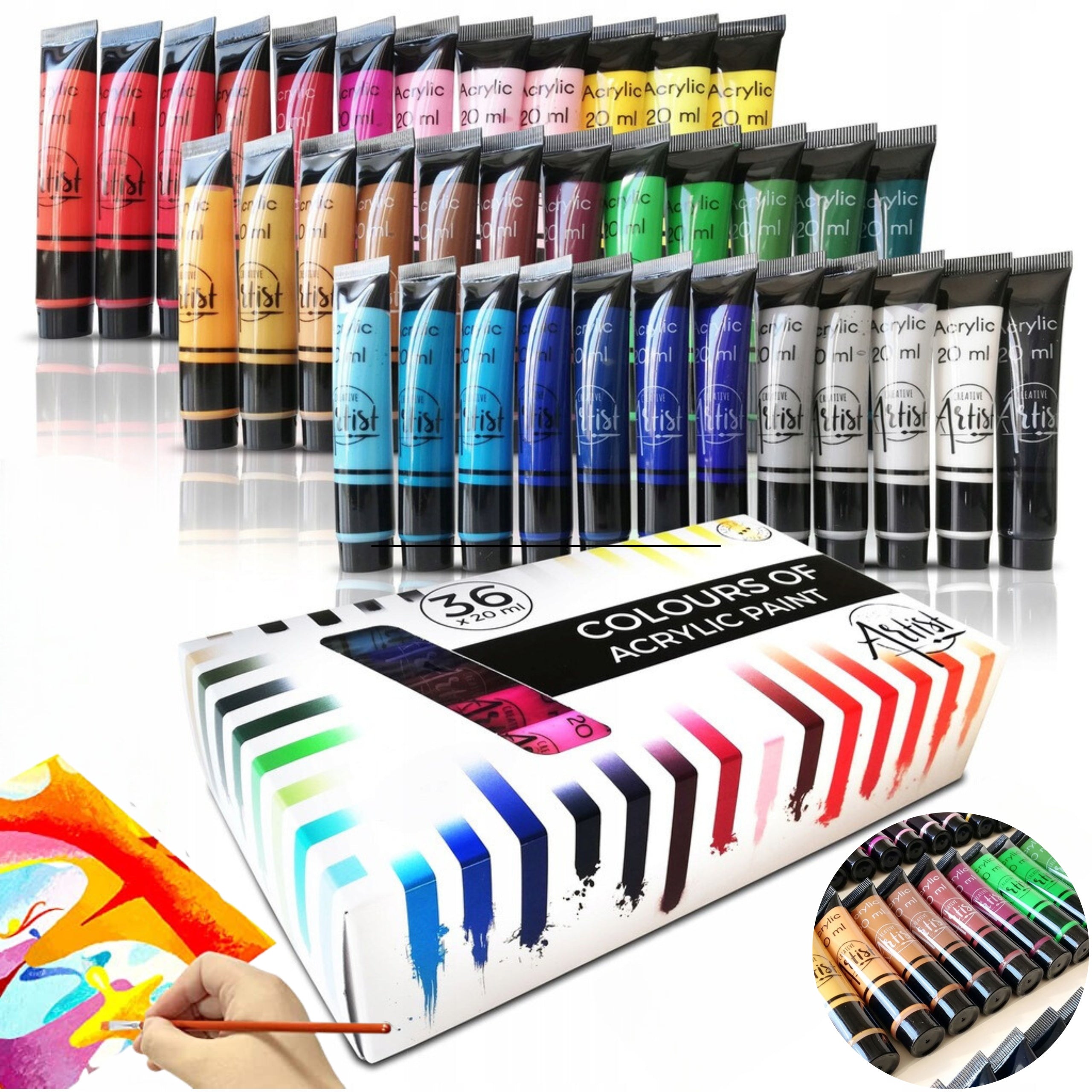 Hochwertiges Acrylfarben-Set, 20 ml für Profikünstler und Alltag – Detailansicht 10