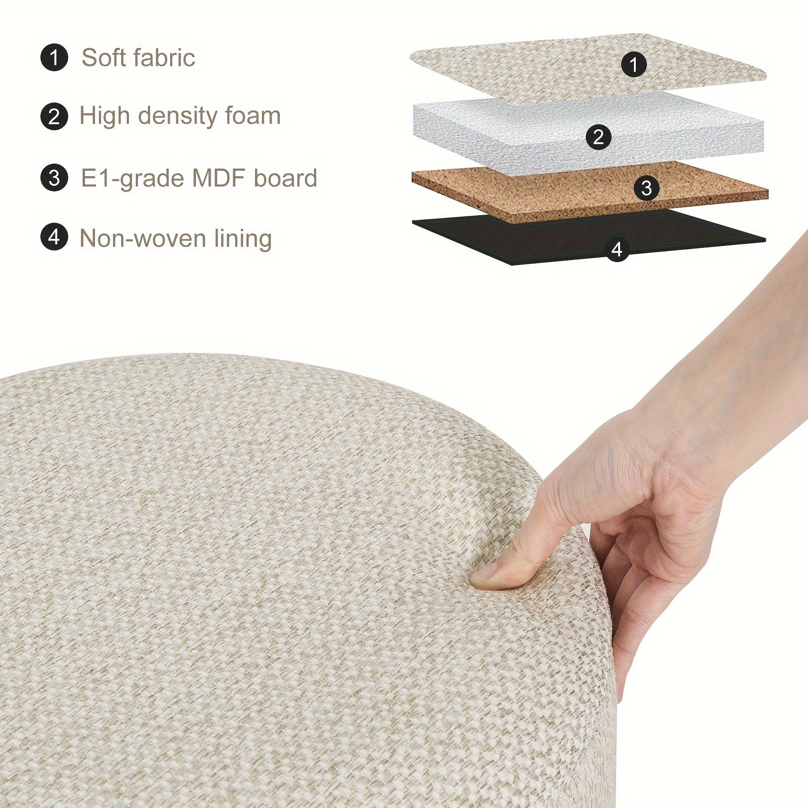 Hocker, 1 Stk für Alltag und Zuhause – Detailansicht 6