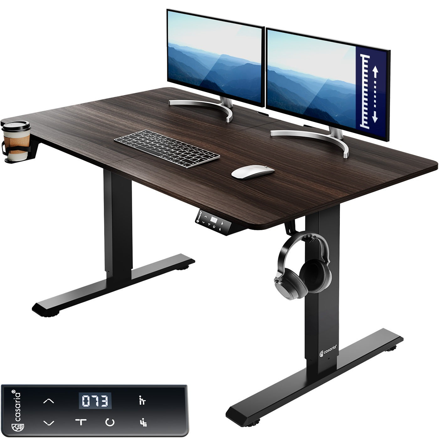Höhenverstellbarer Schreibtisch, 110cm für Arbeitszimmer und Homeoffice – Hauptansicht
