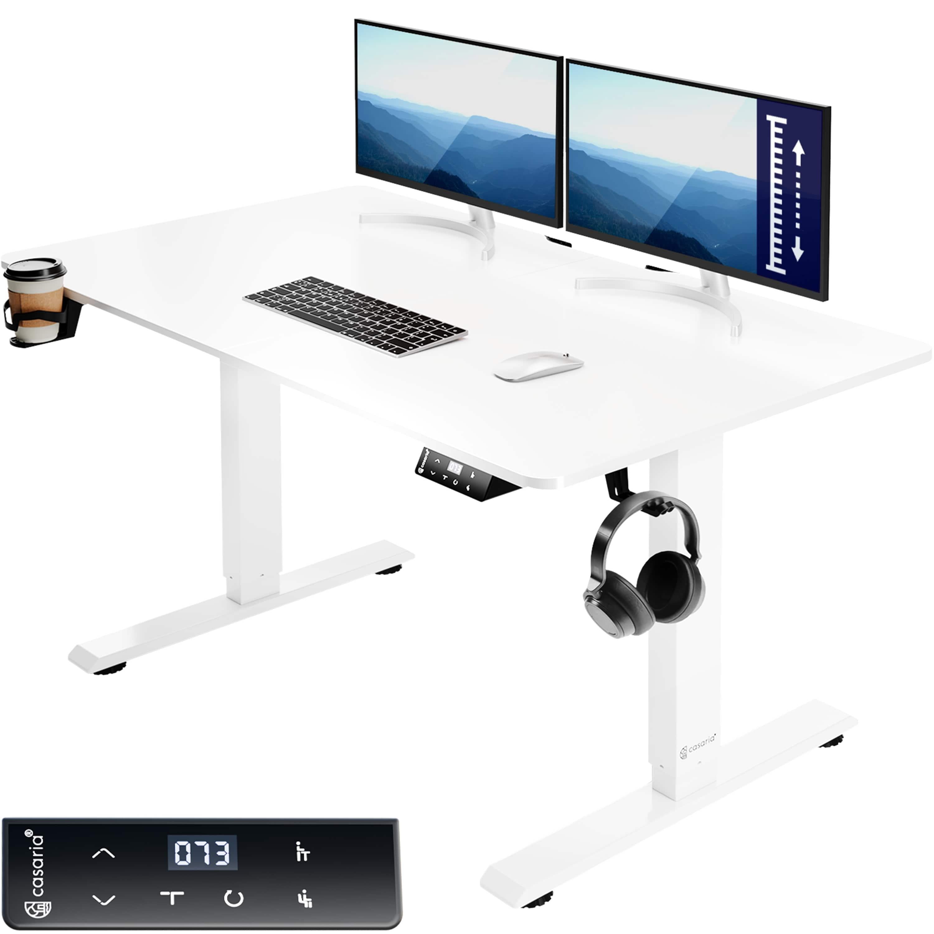 Höhenverstellbarer Schreibtisch, 110cm für Arbeitszimmer und Homeoffice – Detailansicht 8
