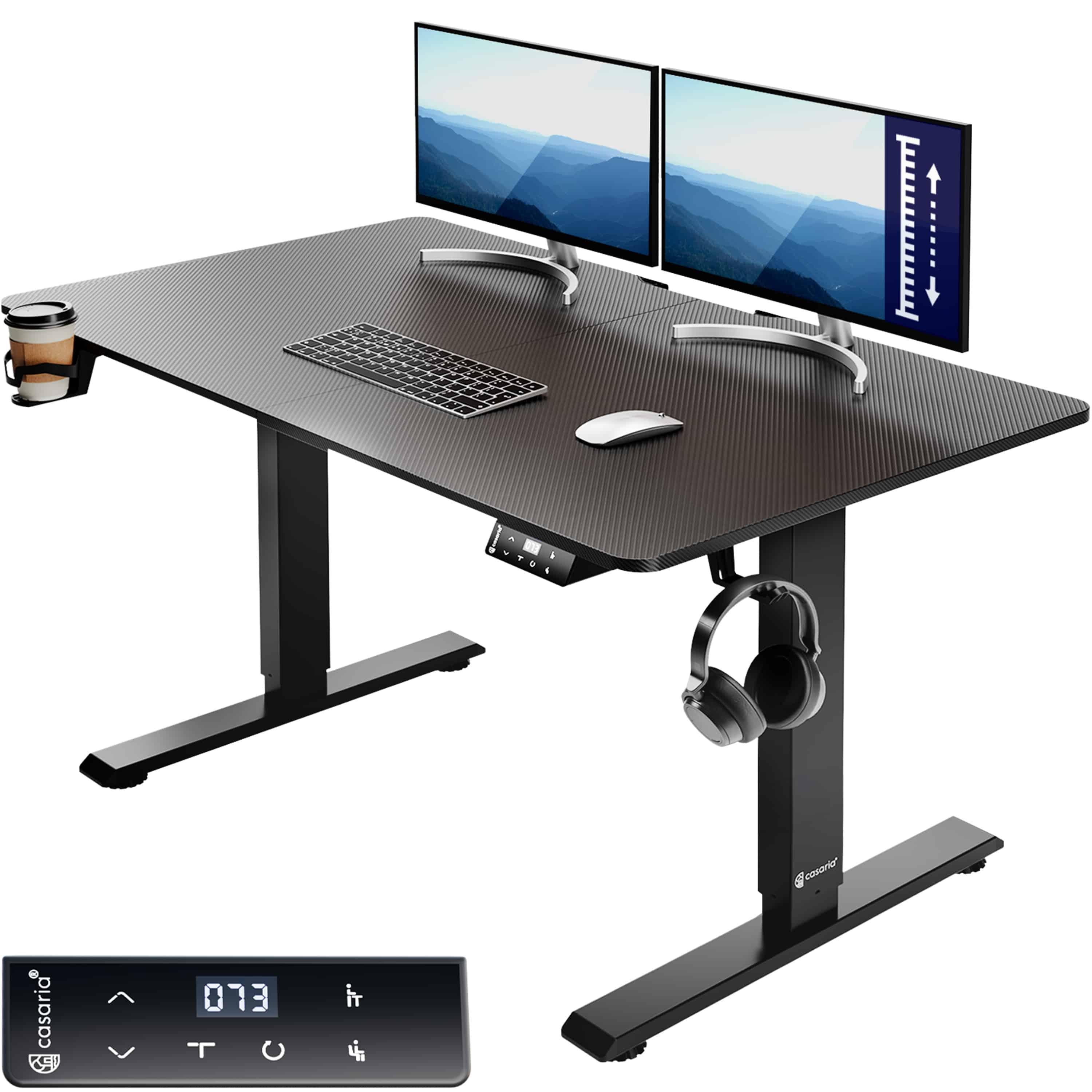 Höhenverstellbarer Schreibtisch, 110cm für Arbeitszimmer und Homeoffice – Detailansicht 9