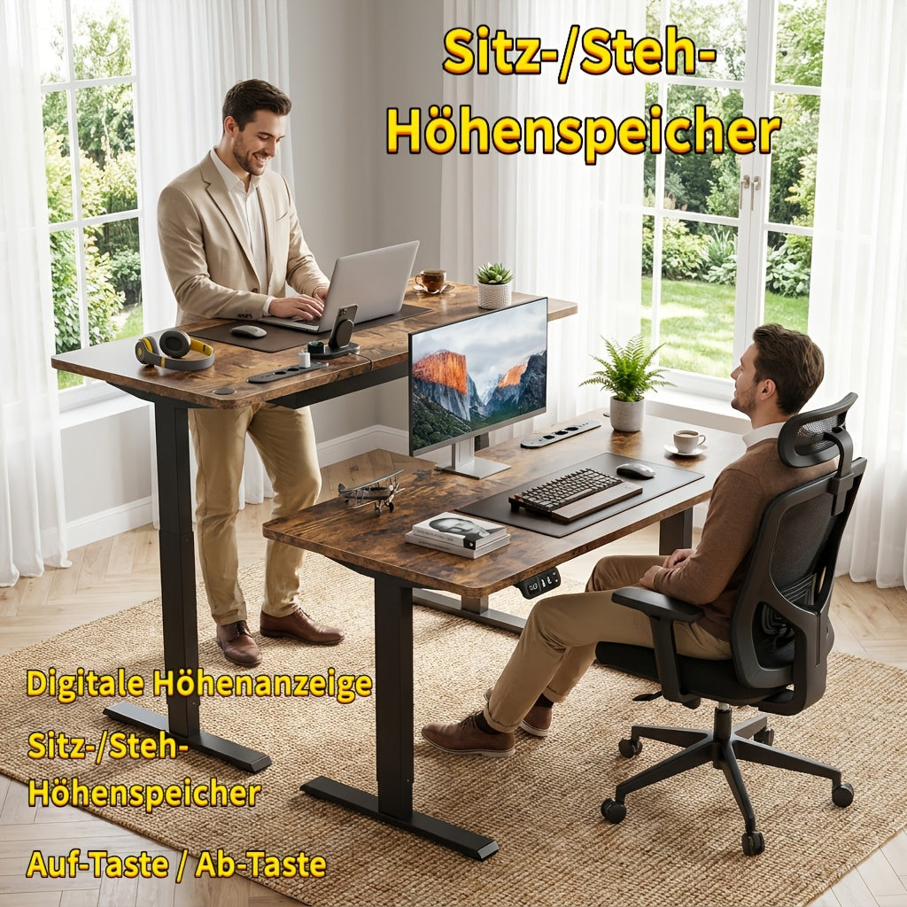Höhenverstellbarer Schreibtisch, 113,03 cm für Arbeitszimmer und Homeoffice – Hauptansicht