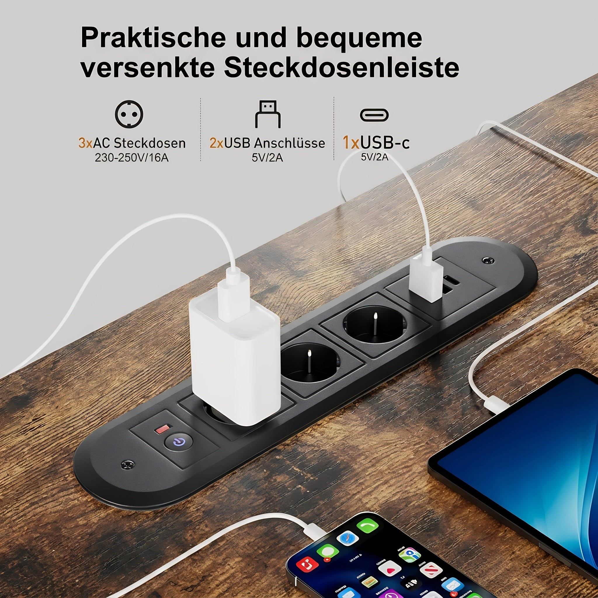 Höhenverstellbarer Schreibtisch, 113,03 cm für Arbeitszimmer und Homeoffice – Detailansicht 7