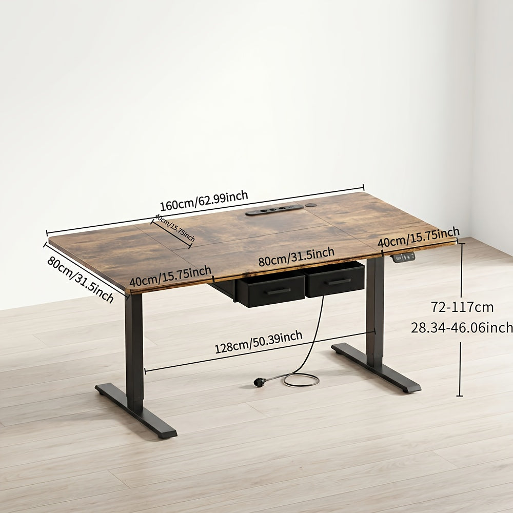 Höhenverstellbarer Schreibtisch, Weiß für Arbeitszimmer und Homeoffice – Detailansicht 8