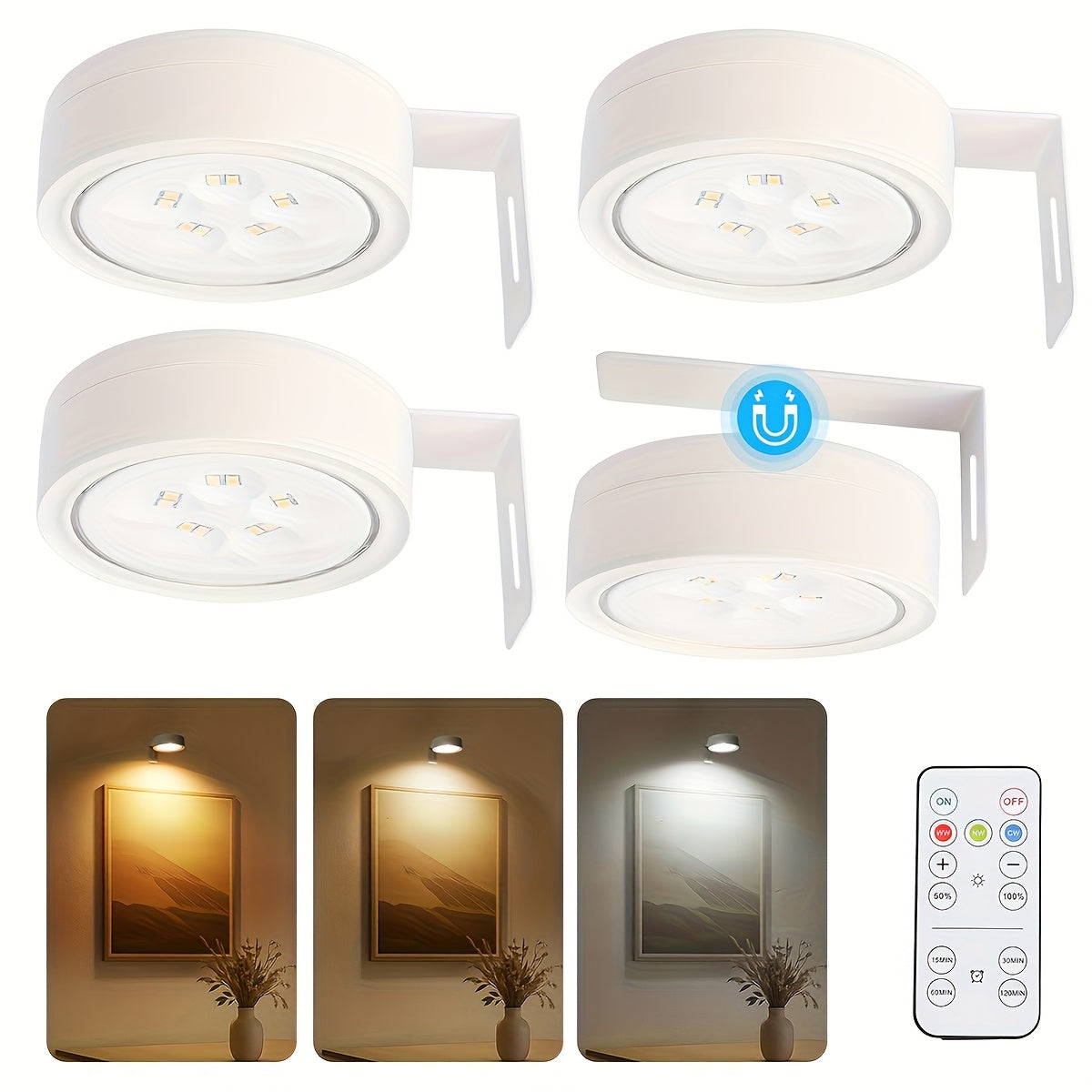 HOHTU 4er-Set, LED-Beleuchtung für Schlafzimmer und Bett – Detailansicht 7