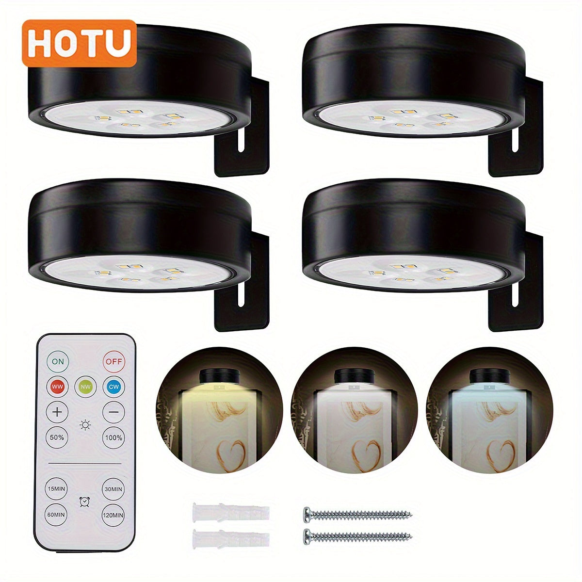 HOHTU 4er-Set, LED-Beleuchtung für Schlafzimmer und Bett – Detailansicht 9