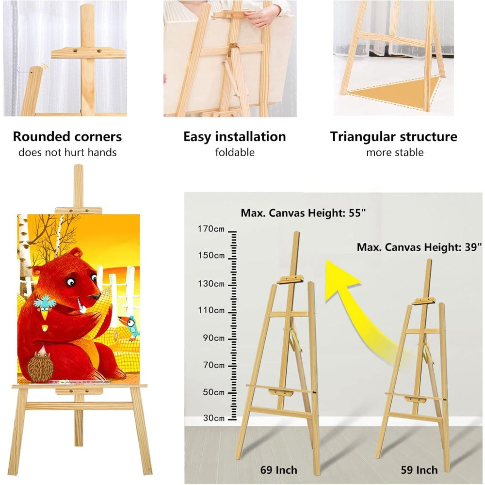 Holzgesteller, 150cm für Kunst und Kinder – Detailansicht 4