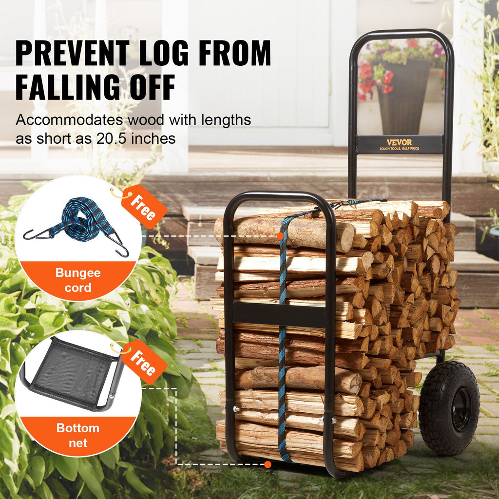 Holzstapelwagen, 250 lbs für Kamin und Alltag – Detailansicht 9