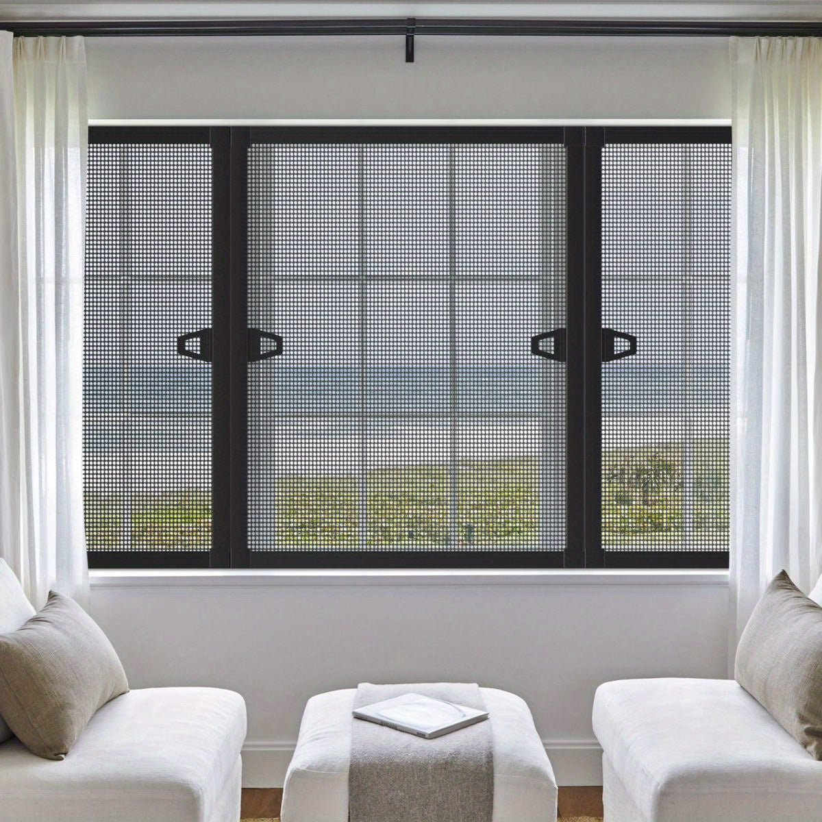 Homelive bohrfreies Fenstergitter, Weiß für Fenster und Häuser – Detailansicht 8