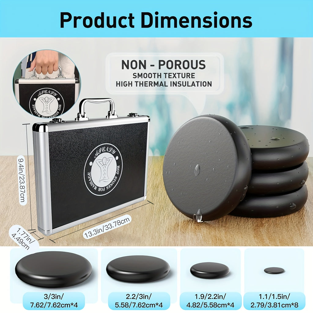 Hot Stone Massage Set für Nacken und Alltag – Detailansicht 3