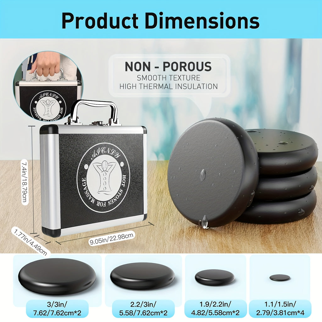 Hot Stone Massage Set für Nacken und Alltag – Detailansicht 5