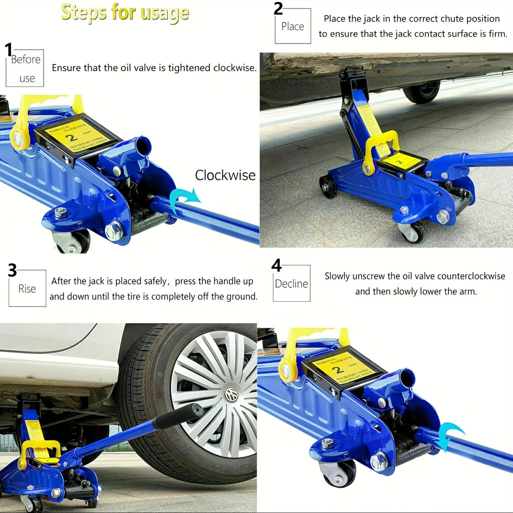 Hubwagen, Blau für Werkstatt und Heimwerken – Detailansicht 3