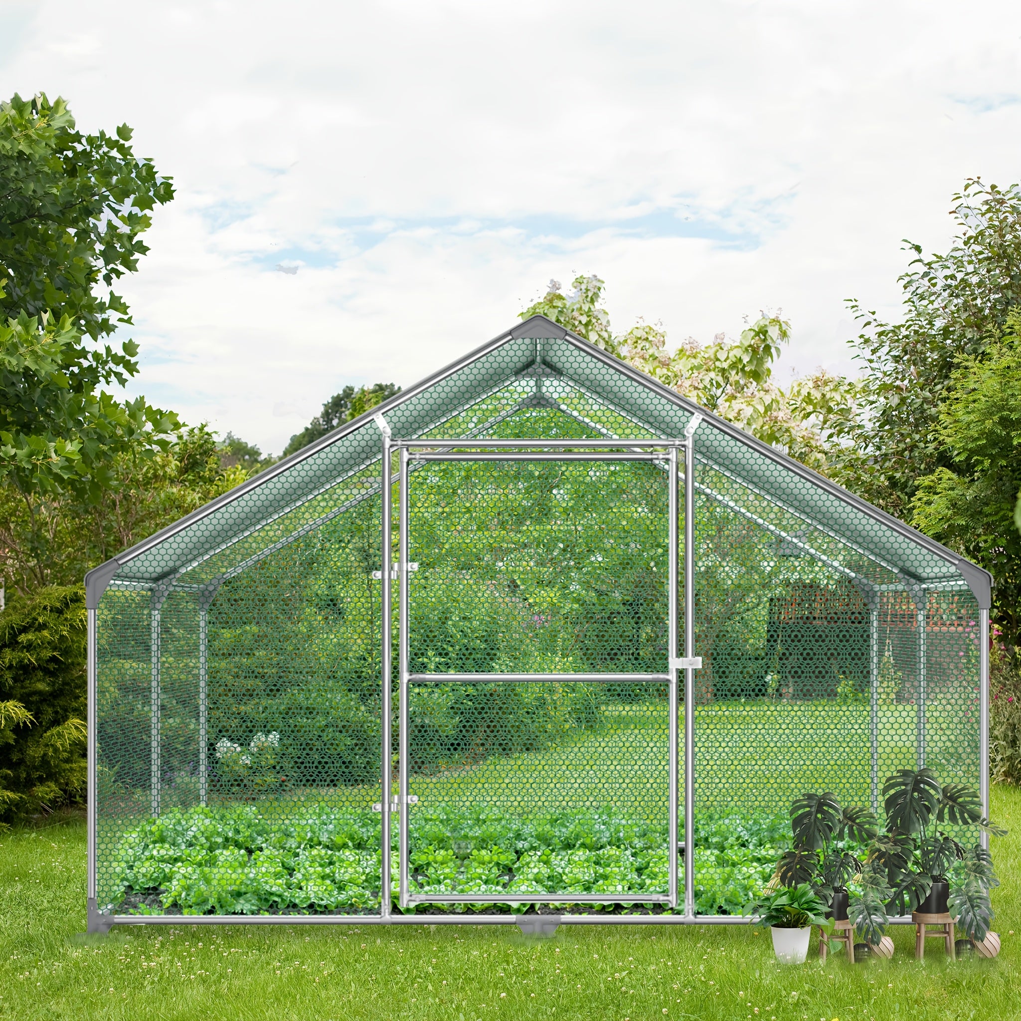 Hühnerstall, 3 x 8 x 2 m für Kaninchen Avikultur und Haustiere – Detailansicht 8