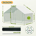 Hühnerstall, 300*200*200CM für Haustiere und Zuhause – Detailansicht 3