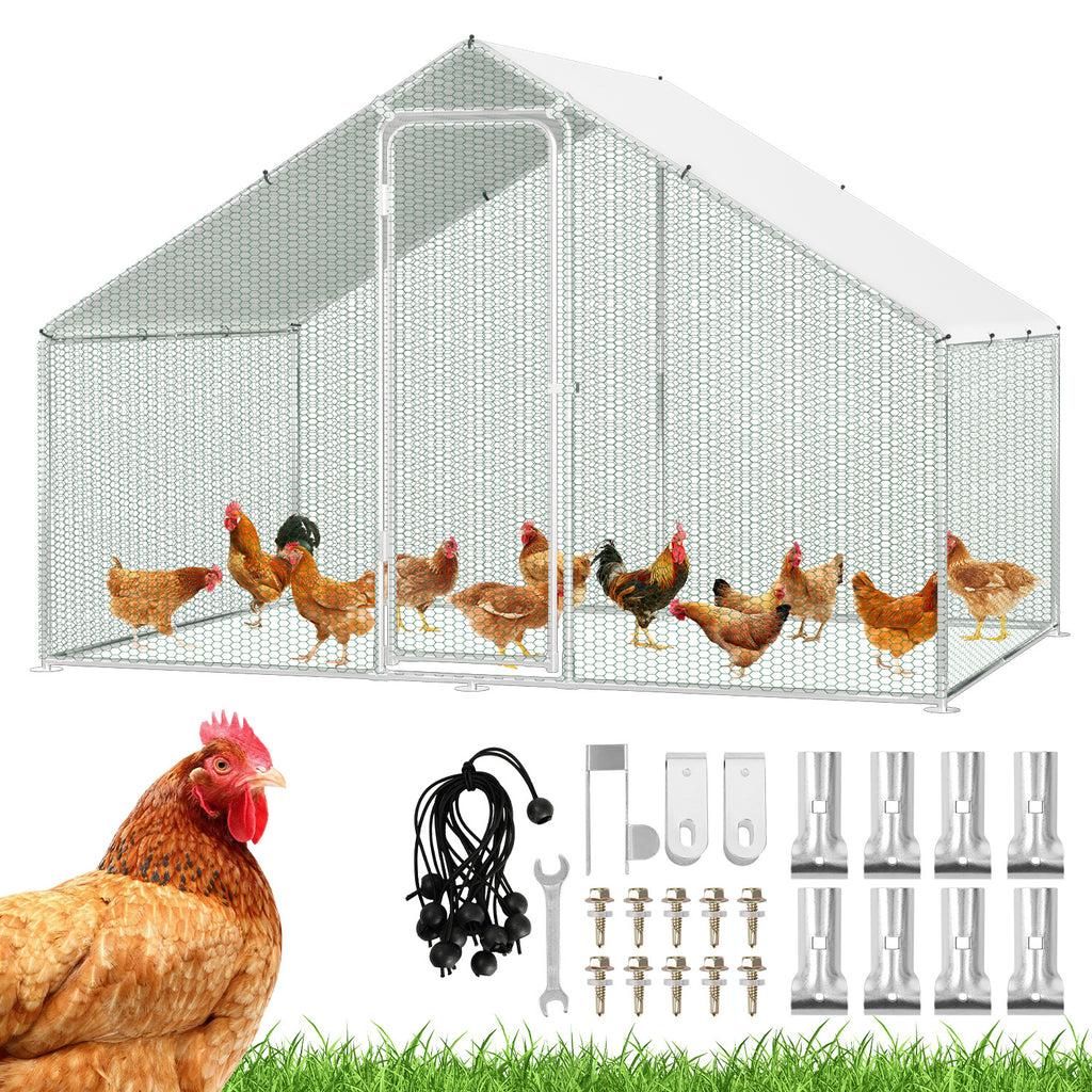 Hühnerstall, 3x8x2m/24㎡ für Haustiere und Zuhause – Hauptansicht