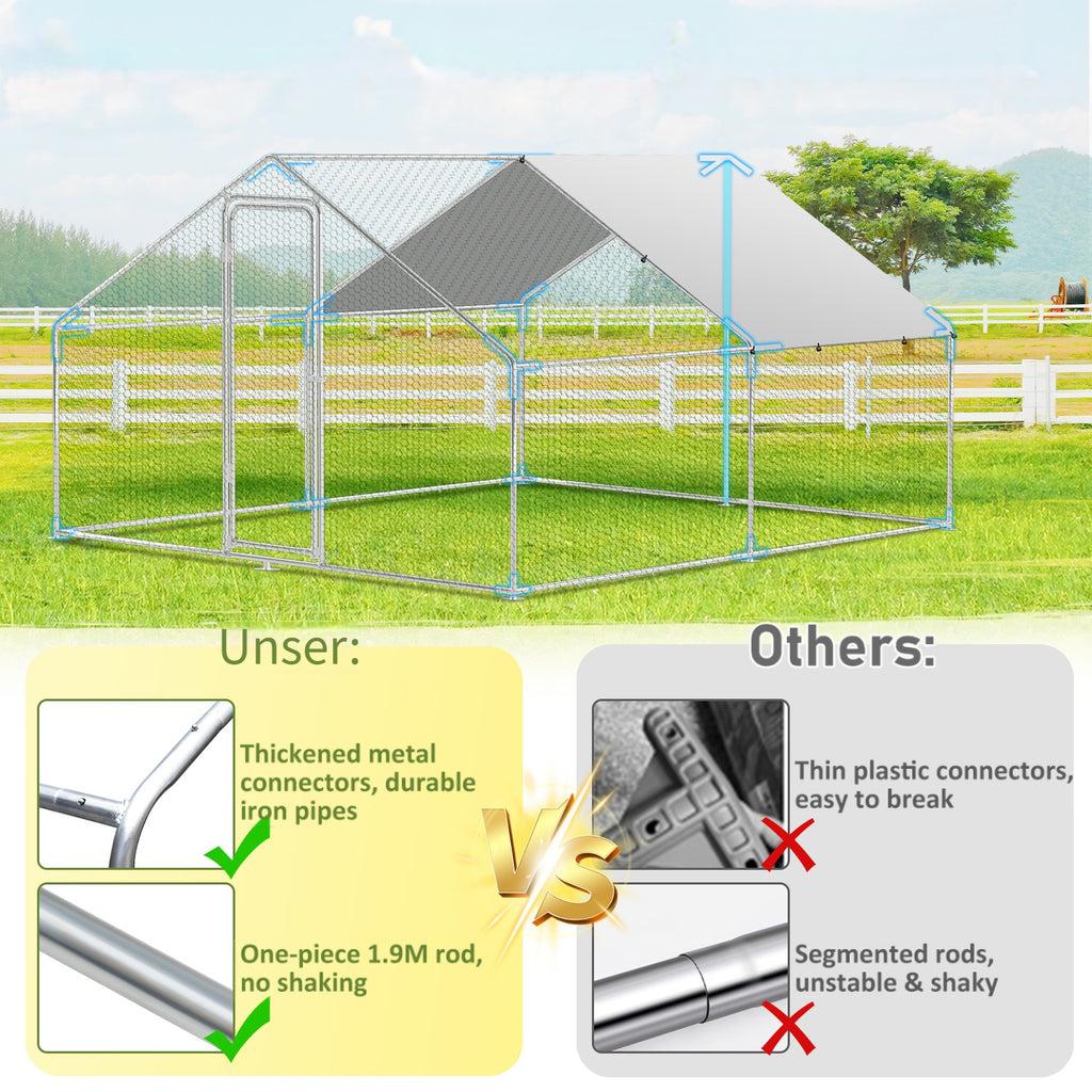 Hühnerstall, 3x8x2m/24㎡ für Haustiere und Zuhause – Detailansicht 2