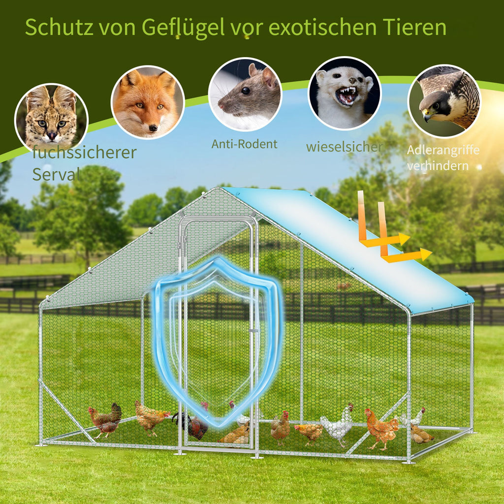 Hühnerstall, 3x8x2m/24㎡ für Haustiere und Zuhause – Detailansicht 6