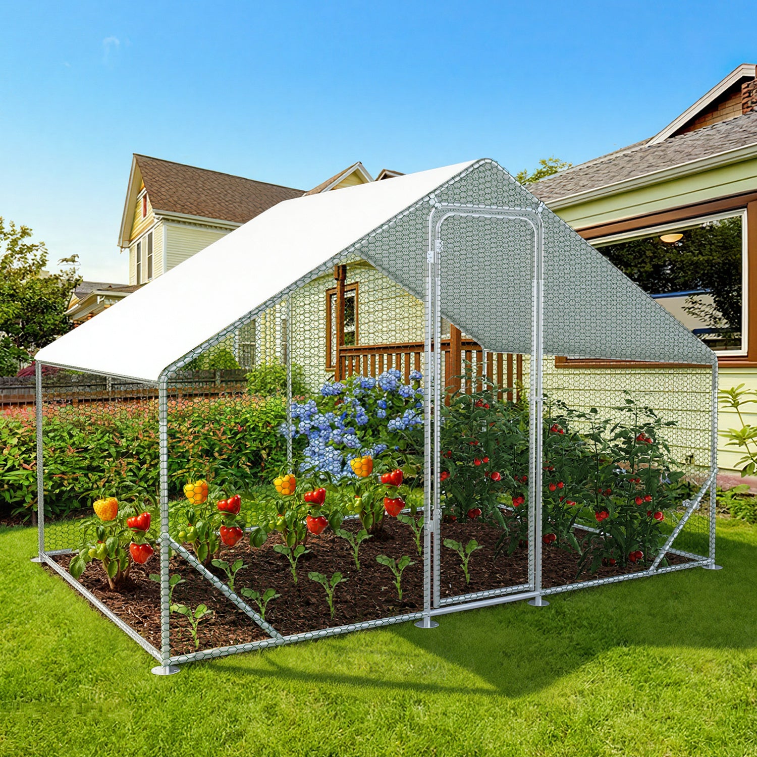 Hühnerstall, 3x8x2m/24㎡ für Haustiere und Zuhause – Detailansicht 10