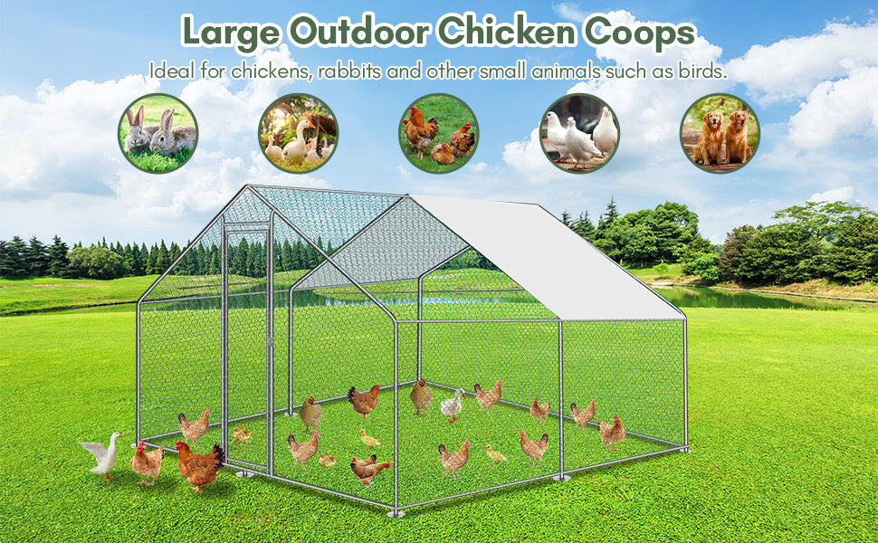 Hühnerstall, 3x8x2m/24㎡ für Haustiere und Zuhause – Detailansicht 14