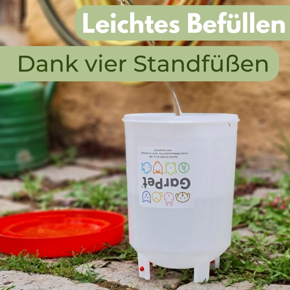 Hühnertränke Hühner Zubehör Wassertränke Hühner, 0,75 L für Fahrzeug und unterwegs – Detailansicht 2