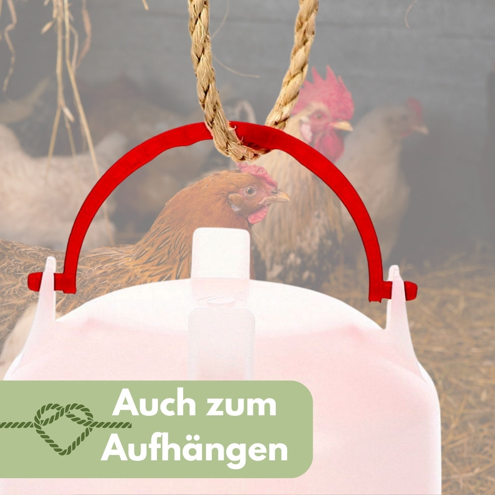 Hühnertränke Hühner Zubehör Wassertränke Hühner, 0,75 L für Fahrzeug und unterwegs – Detailansicht 3