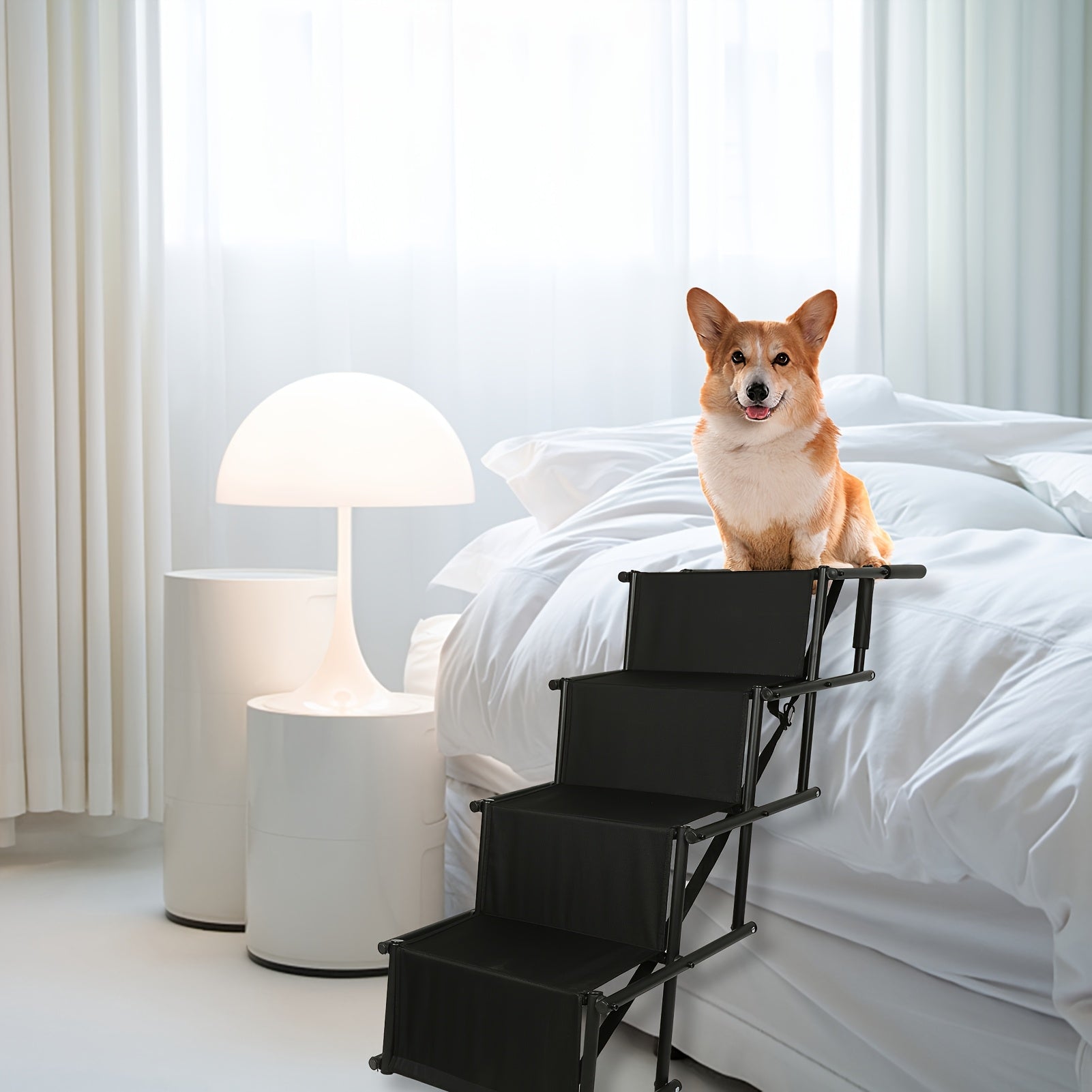Hunde Rampe, 139cm für Schlafzimmer und Bett – Detailansicht 7