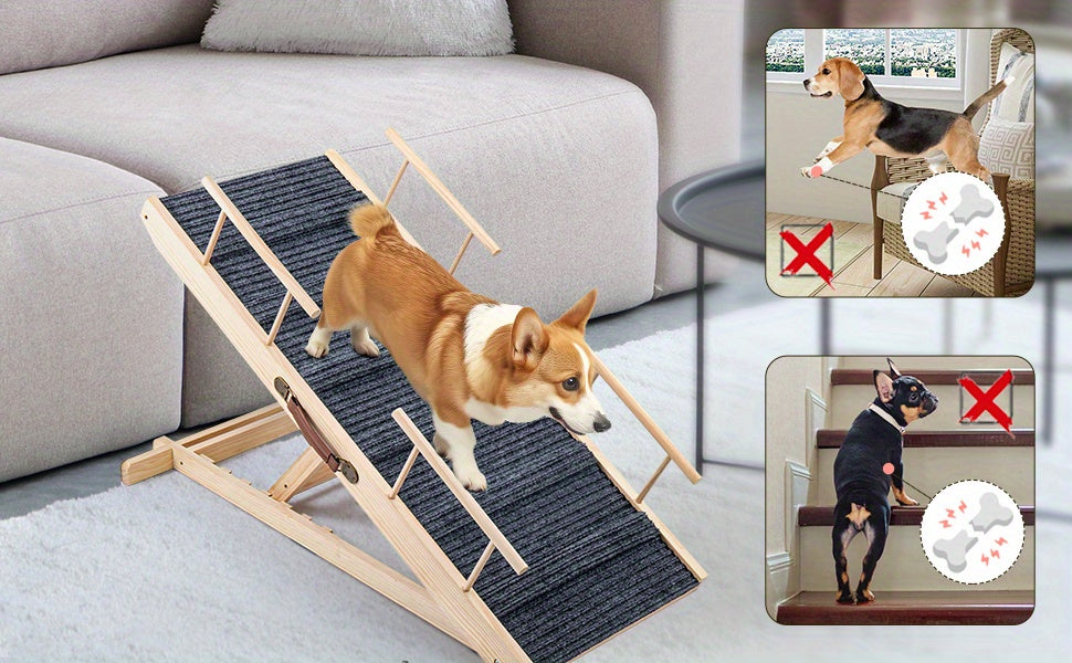 Hunde-Rampen Treppen Stufen Klappbar, rutschfest für Haustiere und Zuhause – Detailansicht 6