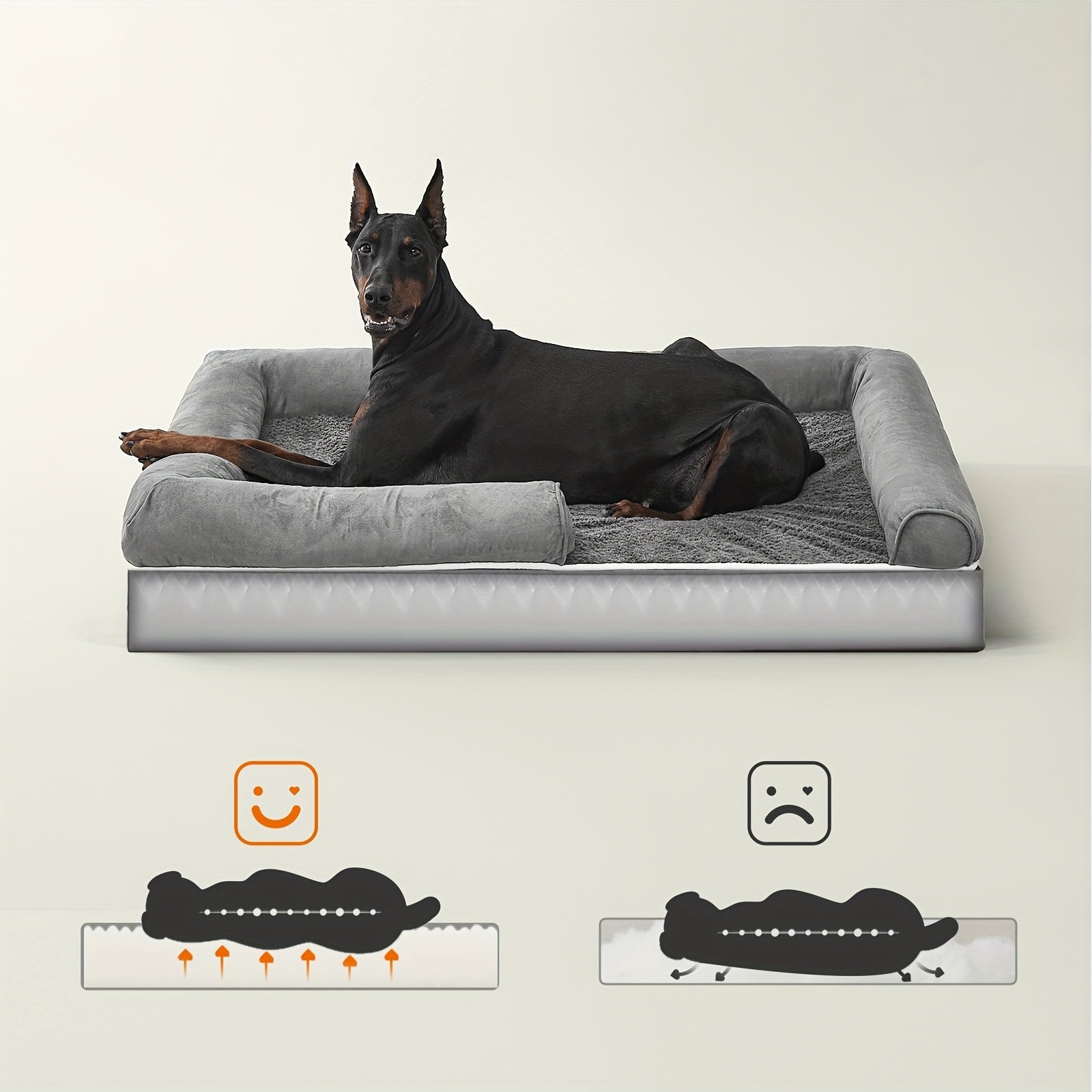 Hundebett, Abmessungen 120 x 85 x 20 cm für Hunde – Detailansicht 3