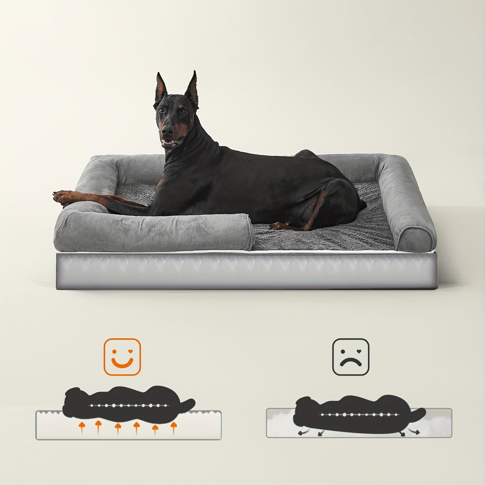 Hundebett, Abmessungen 120 x 85 x 20 cm für Hunde – Detailansicht 5