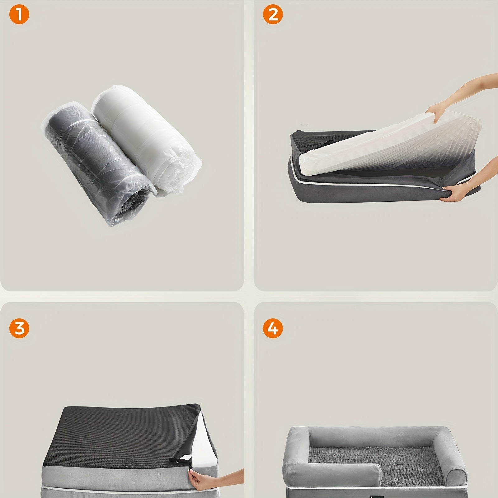 Hundebett, Abmessungen 120 x 85 x 20 cm für Hunde – Detailansicht 8