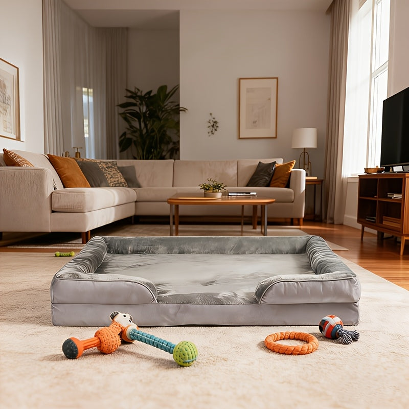 Hundebett, Hellgrau für Hunde und Ruheplatz – Detailansicht 7