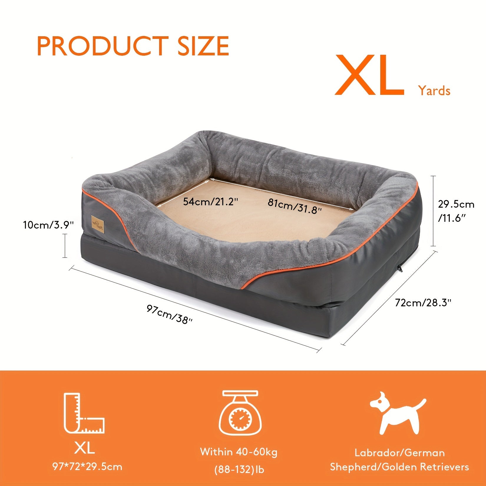 Hundebett, XL für Hunde und Ruheplatz – Detailansicht 5