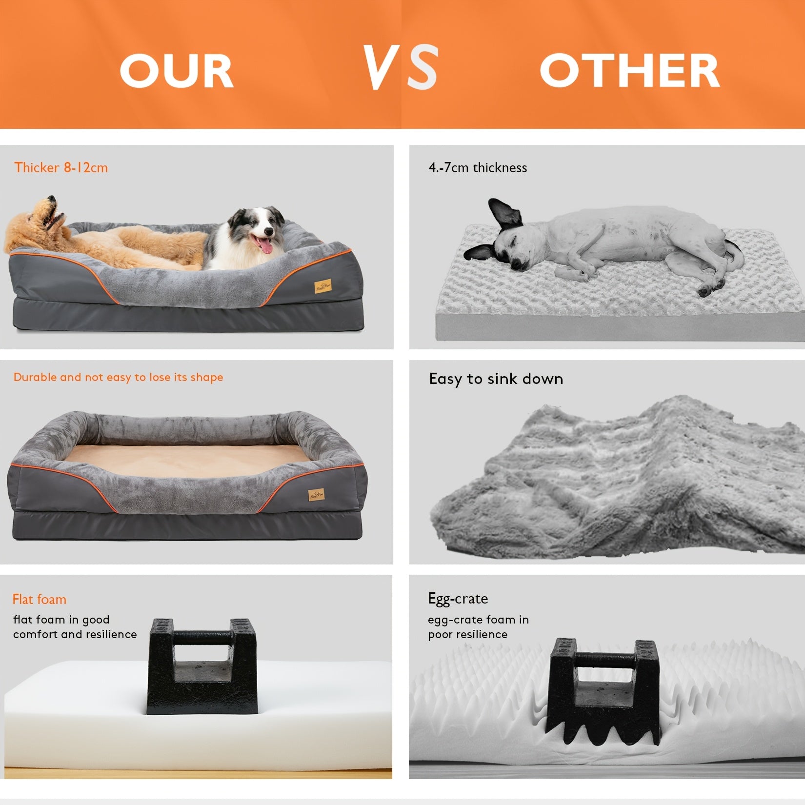 Hundebett, XL für Hunde und Ruheplatz – Detailansicht 12