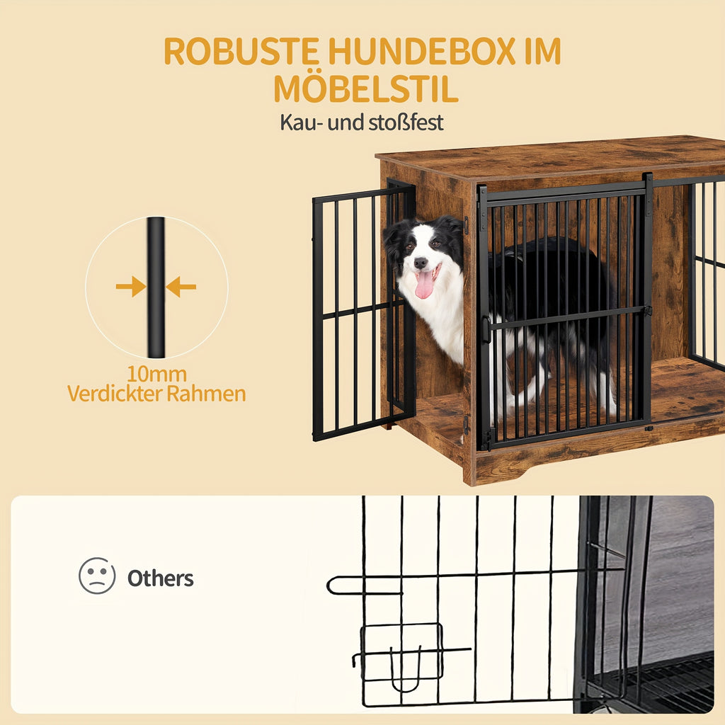 Hundebox, 110 cm für Haustiere und Zuhause – Detailansicht 4