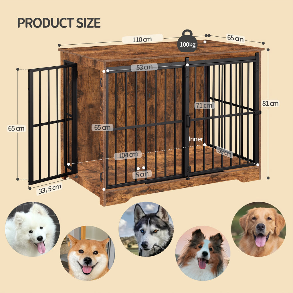 Hundebox, 110 cm für Haustiere und Zuhause – Detailansicht 7