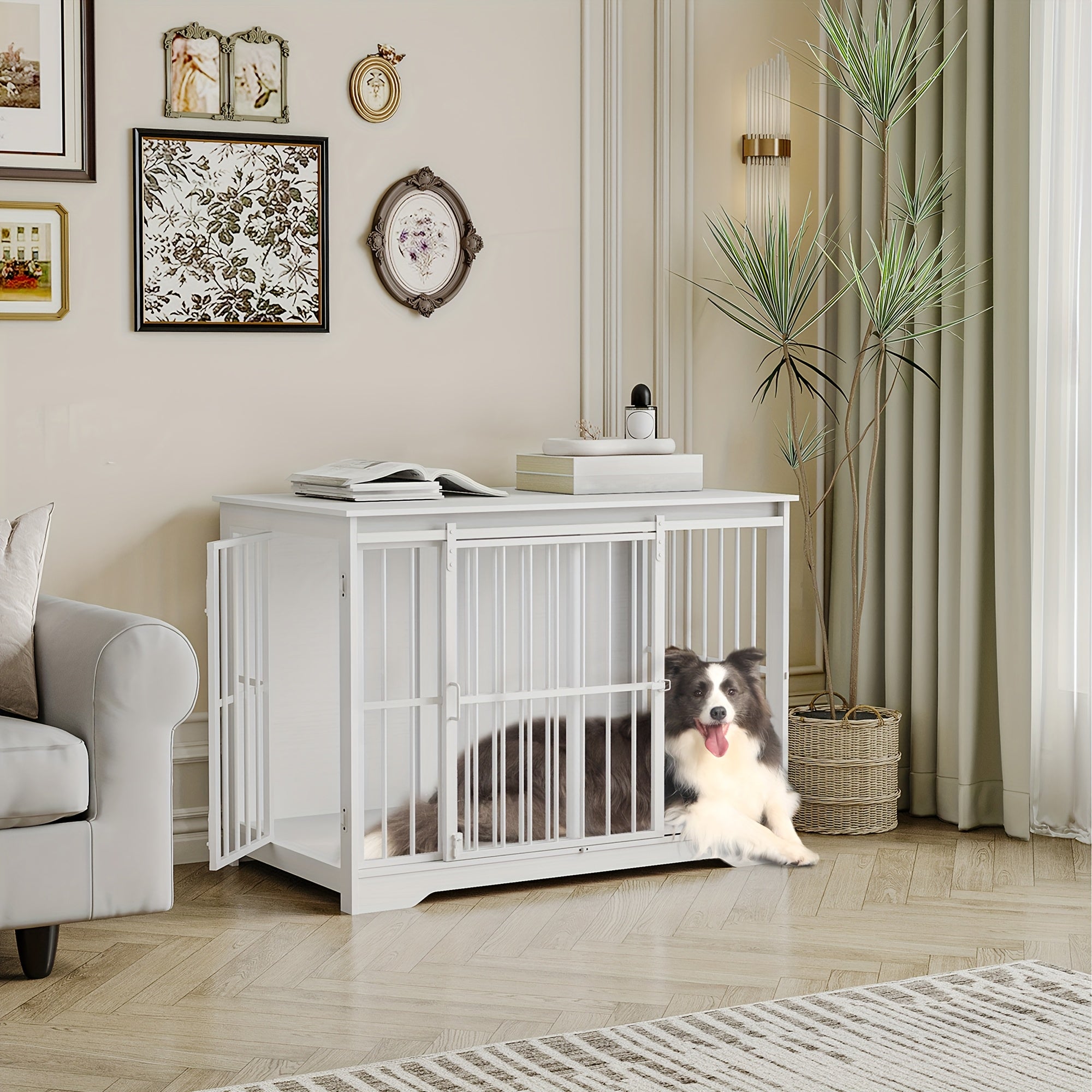 Hundebox, 110 cm für Haustiere und Zuhause – Detailansicht 10